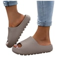 thumbnail image 1 of Chenyee Platform Shower Slippers for Women Men Soft Cloud Slides Lightweight Non Slip Water Shoes, 1 of 7