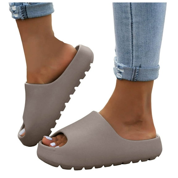 Chenyee Platform Shower Slippers for Women Men Soft Cloud Slides Lightweight Non Slip Water Shoes