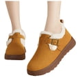 thumbnail image 1 of Chenyee Snow Boots for Women Suede Water-proof Winter Warm Fleece Lined Adjustable Buckle Walking Shoes, 1 of 6