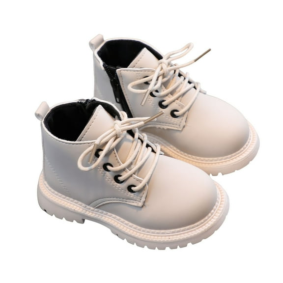 Chenyee Toddler Boys Girls Combat Boots Kids Work Boots Winter Outdoor Lace Up Hiking Walking Booties