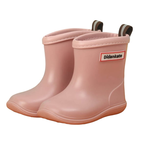 Chenyee Toddler Rain Boots Baby Kids Easy-on Rain Shoes Children Water-proof Shoes for Boys Girls