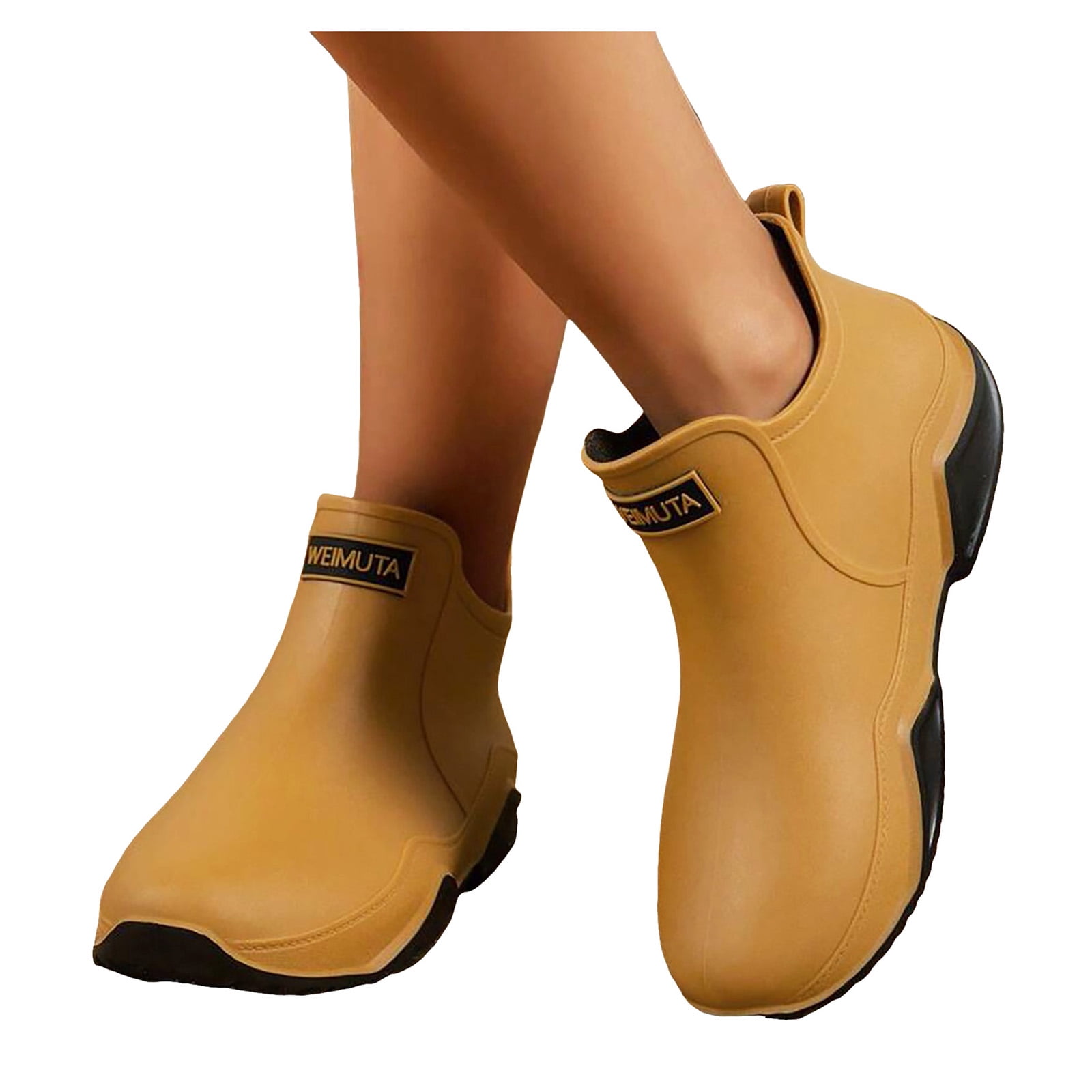 Chenyee Unisex Waterproof Rain Shoes Rubber Ankle Rain Boots Outdoor Non Slip Footwear for Gardening Fishing