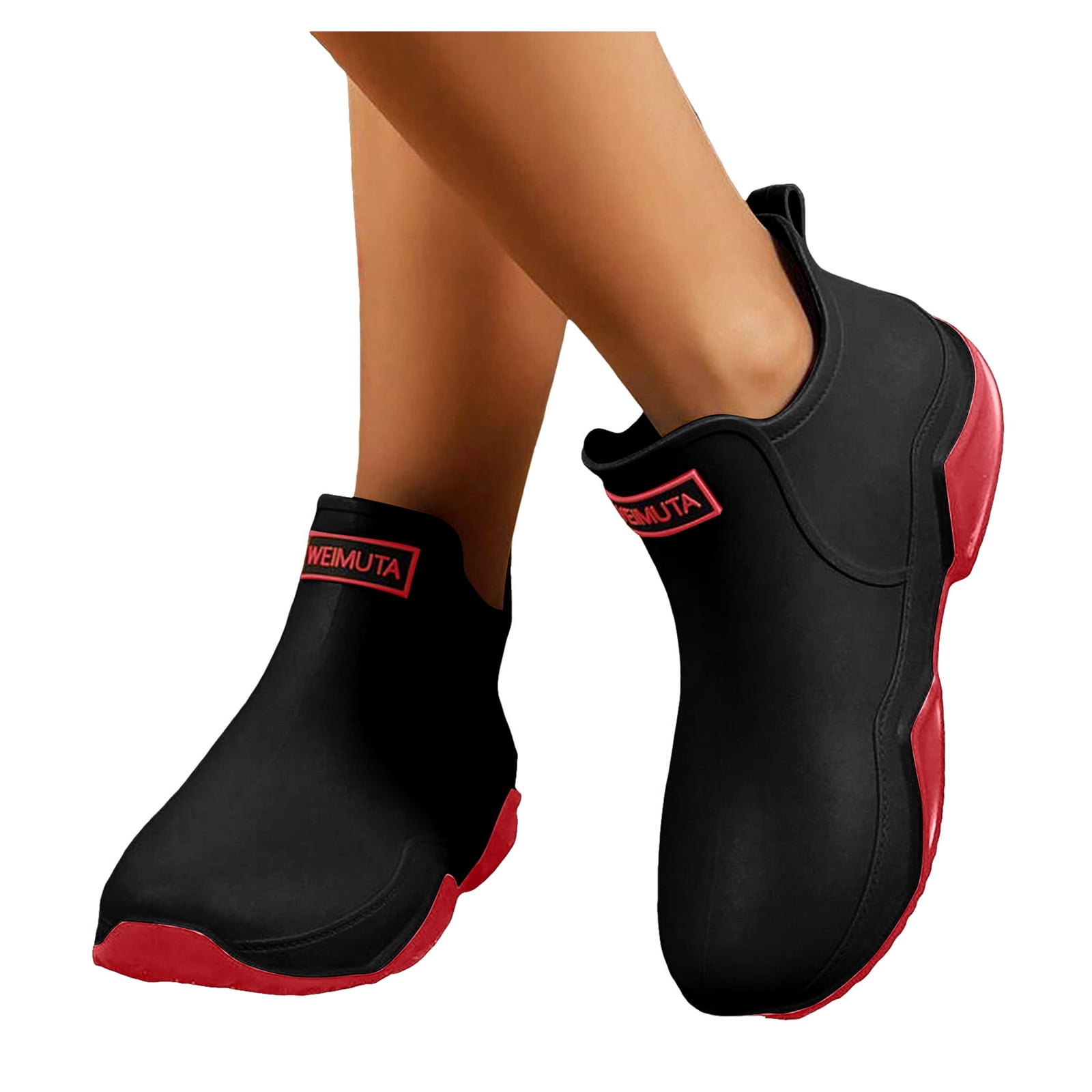 Chenyee Unisex Waterproof Rain Shoes Rubber Ankle Rain Boots Outdoor Non Slip Footwear for Gardening Fishing