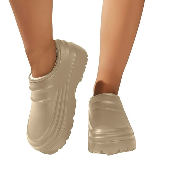 Chenyee Water-proof Fleece-Lined Clogs for Women Winter Warm Comfortable Outdoor Non Slip Work Shoes