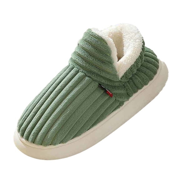 Chenyee Women's Closed Back Fuzzy Slippers Fleece Lined Soft Lightweight Non Slip House Cotton Boots