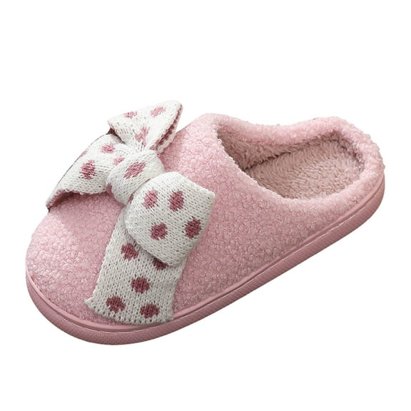 Chenyee Women's Fuzzy Slip On Slippers Warm Cozy Soft Lightweight Memory Foam Indoor House Shoes