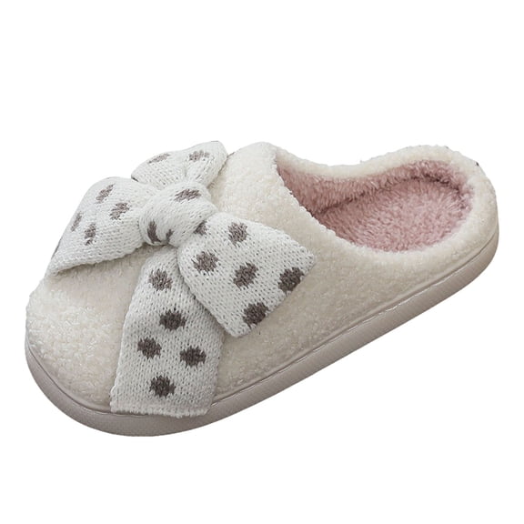 Chenyee Women's Fuzzy Slip On Slippers Warm Cozy Soft Lightweight Memory Foam Indoor House Shoes