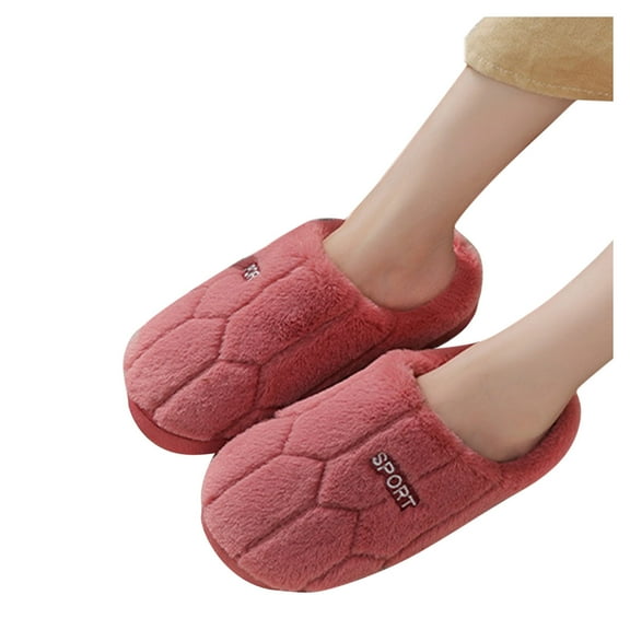 Chenyee Women's Slip On Fuzzy House Slippers Memory Foam Outdoor Indoor Non Slip Warm Plush Bedroom Shoes