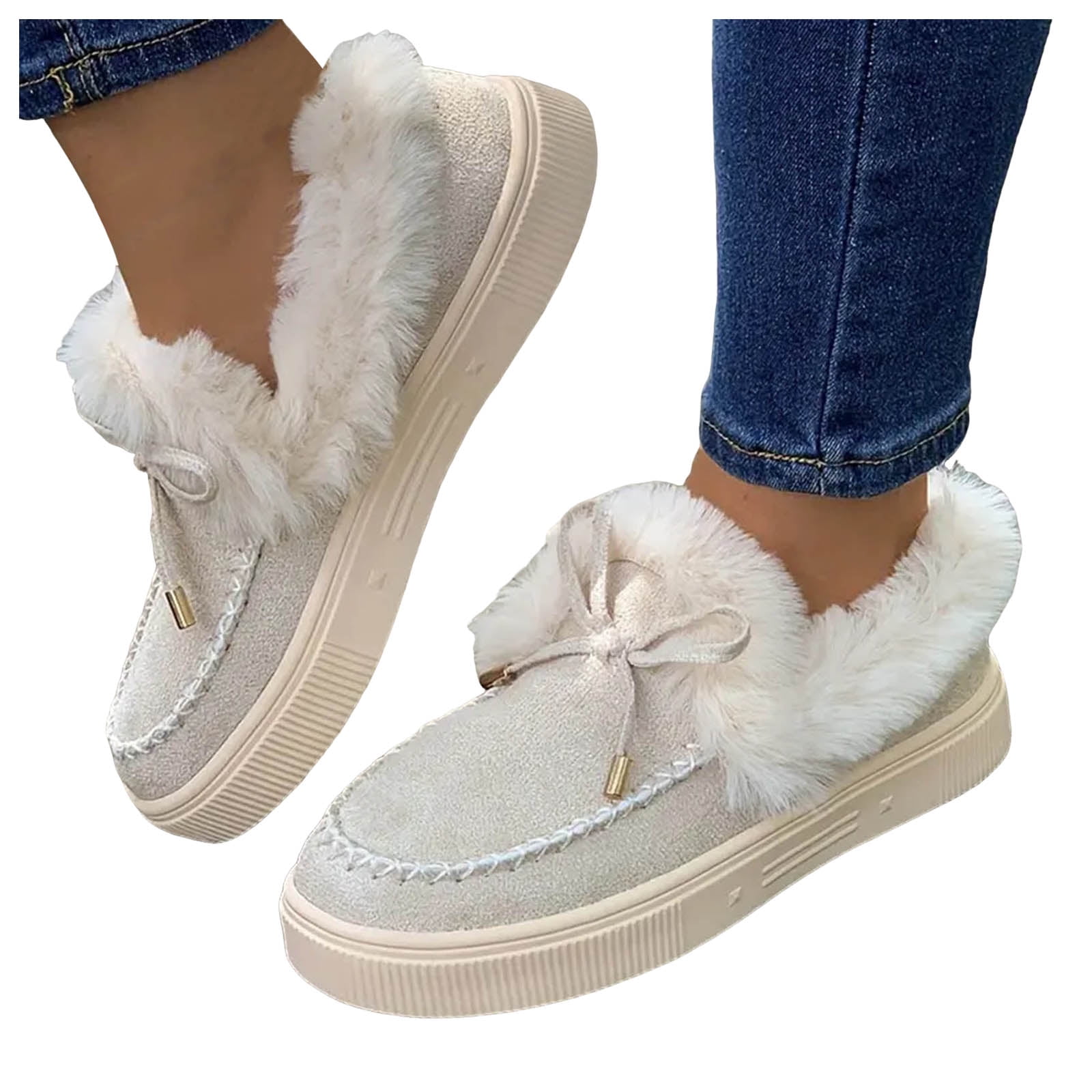Waterproof Slip-On Loafers for Women – Cozy & Trendy Comfort
