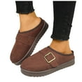 thumbnail image 1 of Chenyee Women's Slippers Platform Faux Suede Non Slip Memory Foam Furry Warm Slip On House Shoes, 1 of 7