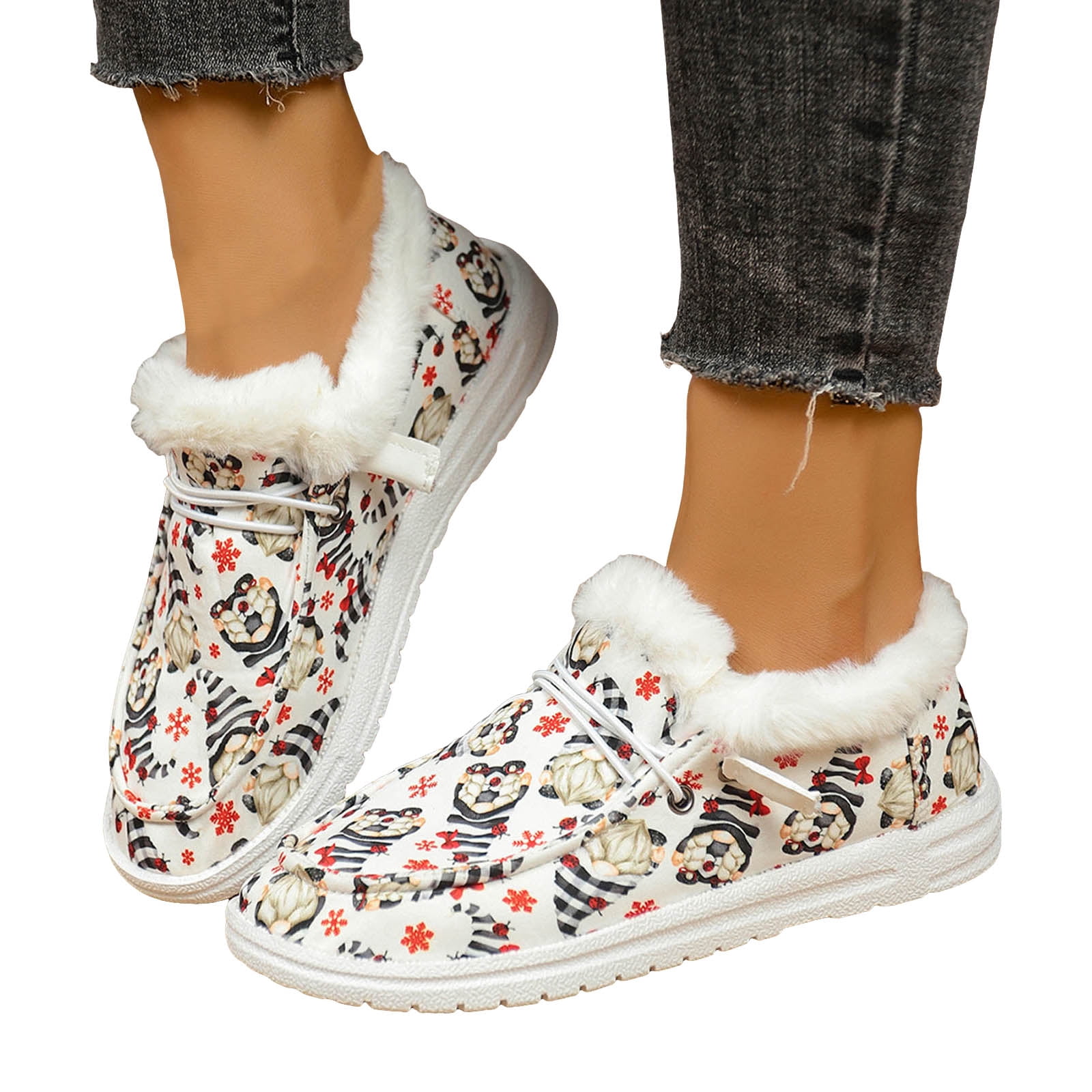 Women's Sneakers Slip-Ons Print Shoes Xmas Shoes Plus Size Outdoor Christmas main image 1