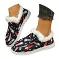 thumbnail image 1 of Chenyee Womens Loafers Fashion Christmas Print Slip On Sneakers Warm Fleece Lined Walking Shoes, 1 of 7
