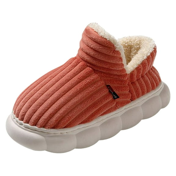 Chenyee Womens Mens Plush Warm Indoor Slippers Comfortable Fleece Lined Memory Foam Bootie Slippers