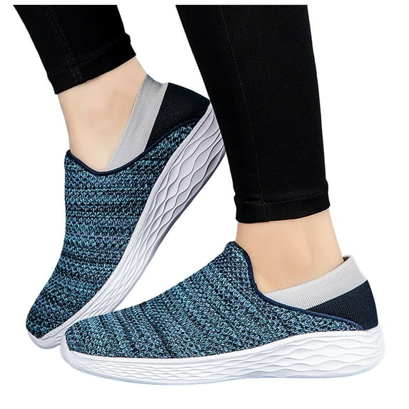 Chenyee Womens Slip On Loafers Comfortable Walking Shoes Breathable Knit Sneakers for All Season
