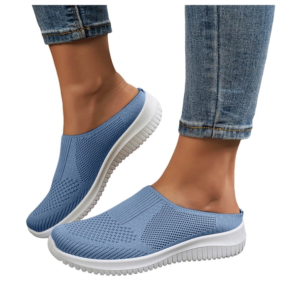 Chenyee Womens Slip On Mules Clogs Lightweight Open Back Walking Shoes Breathable Closed Toe Slides