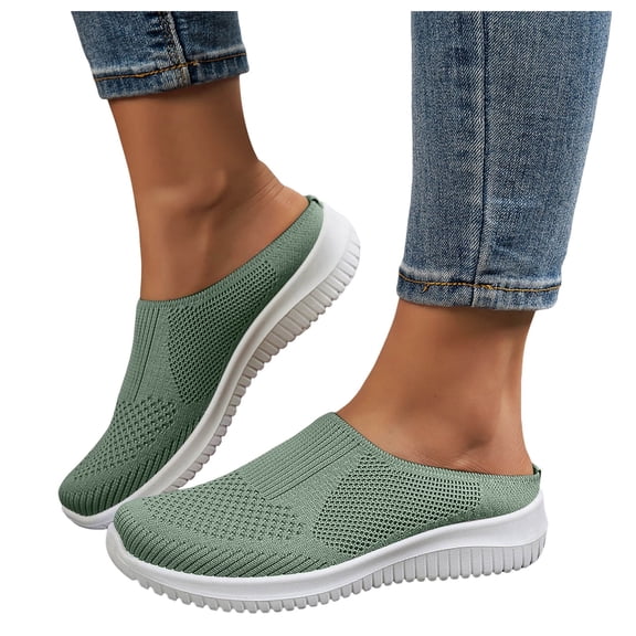 Chenyee Womens Slip On Mules Clogs Lightweight Open Back Walking Shoes Breathable Closed Toe Slides