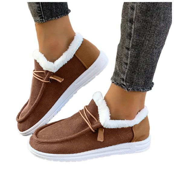 Chenyee Womens Snow Boots Warm Winter Ankle Booties Non Slip Indoor Outdoor Fleece Lined House Slippers