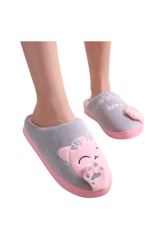 Womens Winter House Slippers Cute Animal Slippers Memory Foam Fuzzy Warm Slip On Plush Home Shoes