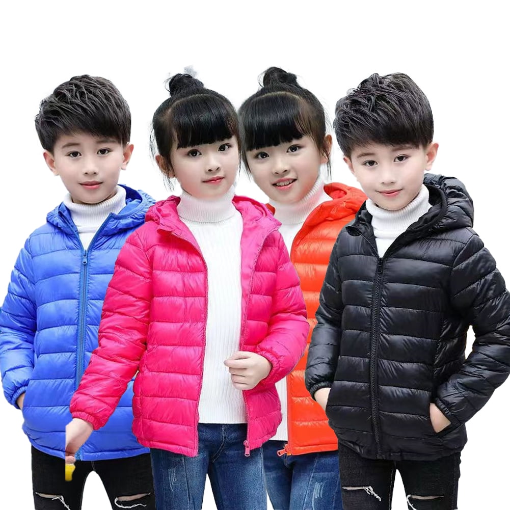 Toddler Baby Boy Winter Down Jacket – Hooded Warm Coat, 90% Duck Down