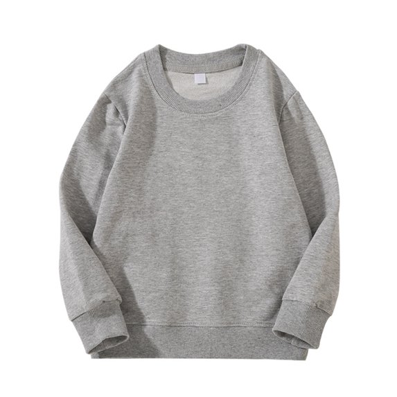 Chenyin 2-8T Boys Girls Cotton Sweatshirt for Toddler Kids Solid Color Sweatsuit Pullover Tops Baby Long Sleeve Spring Fall Sweaters for Unisex