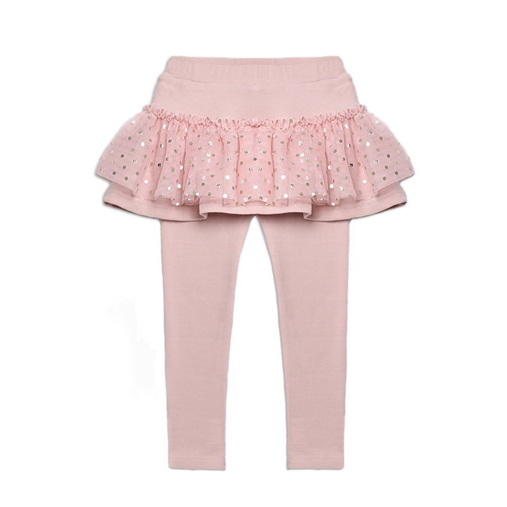 Chenyin 38T Little Girls Leggings with Tutu Skirt for Toddler Kids