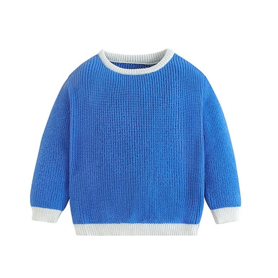 Chenyin Baby Girls Boys Knit Sweater Toddler Cotton Pullover Knit Tops Spring Fall Crewneck Long Sleeve Jumper for Unisex 12 Months -5 Years