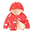 thumbnail image 1 of Chenyin Boys Girls Winter Cotton Coat for Baby Toddler Hooded Fleece Jackets 1-7 Year Kids Solid Color Zipper down Outerwear Padded Warm Snowsuit, 1 of 7