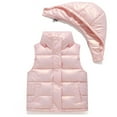 thumbnail image 1 of Chenyin Boys Girls Winter down Cotton Vest for Baby Kids Hooded Lightweight Waistcoat Toddler Puffer Warm Sleeveless Jacket for Unisex Size 2-10T, 1 of 8
