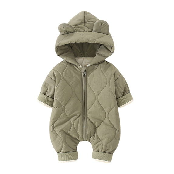 Chenyin Infant Baby Boys Girls Snowsuit Winter Hooded Bodysuit Warm Jumpsuit Outerwear Newborn Fleece Onesies Cartoon Romper for 0-18 Months