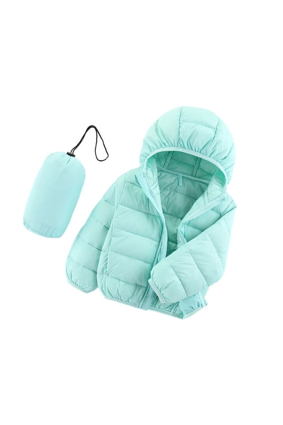 Kids Baby Girls Boys down Jacket Lightweight Puffer Coat Toddler Waterproof Packable Hooded down Outerwear for Unisex Ages 2-14