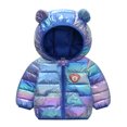 thumbnail image 1 of Chenyin Kids Baby Hooded down Cotton Jacket for Boys Girls Warm Winter Coat Zipper Puffer Jackets Toddler Glossy Wash-Free Cotton Outerwears for 9 Months-6 Years, 1 of 9