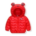 thumbnail image 1 of Chenyin Kids Baby Winter down Cotton Jacket Coats for Boys Girls Light Puffer Padded Jacket Ears Hoods Infant Fall Winter Warm Outerwear for Unisex 9M-6T, 1 of 9
