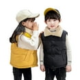 thumbnail image 1 of Chenyin Kids Toddler Fleece Vest for Girls Boys Padded Buttons Sleeveless Jacket Winter Thickened Warm Waistcoat with Pocket for 2-10 Years, 1 of 7