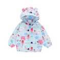 thumbnail image 1 of Chenyin Kids Toddler Girls Rain Jacket for Baby Hooded Jackets Coat Cartoon Print Windbreakers Jacket 3-8 Years Spring Autumn Outerwear for Girls, 1 of 8