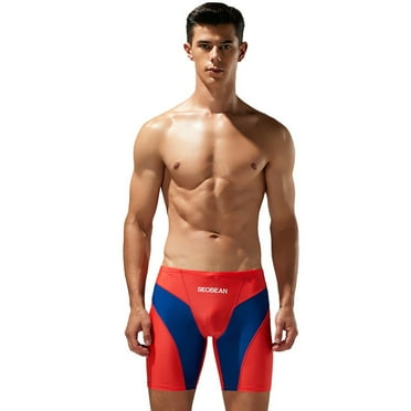 Chenyin Men's Swim Trunks Swimwear Low Waist Long Flat Front Swim Shorts Mens Quick Dry Swimsuits L-XXL