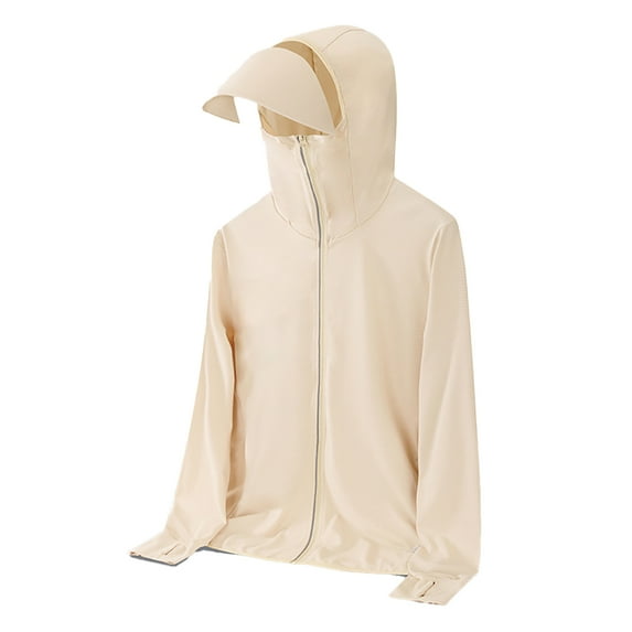 Chenyin Mens Womens Ice Silk Sun Protection Jacket Breathable Rashguard Unisex Summer Upf 50+ UV Sun Shirt Cool Hoodie Sunsuits Jacket for Mens Womens M-5XL