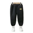 thumbnail image 1 of Chenyin Newborn Baby Fleece Sweatpants for Boys Girls Solid Color Padded Jogger Pants 9M-7T Unisex Fall Winter Warm Trousers for Kids, 1 of 8