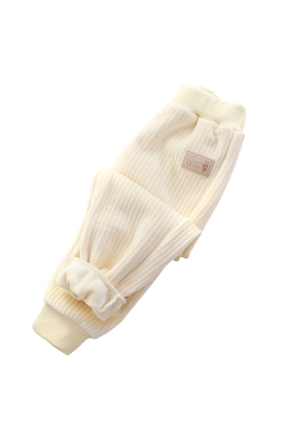 Newborn Baby Fleece Sweatpants for Boys Girls Solid Color Padded Jogger Pants 9M-7T Unisex Fall Winter Warm Trousers for Kids