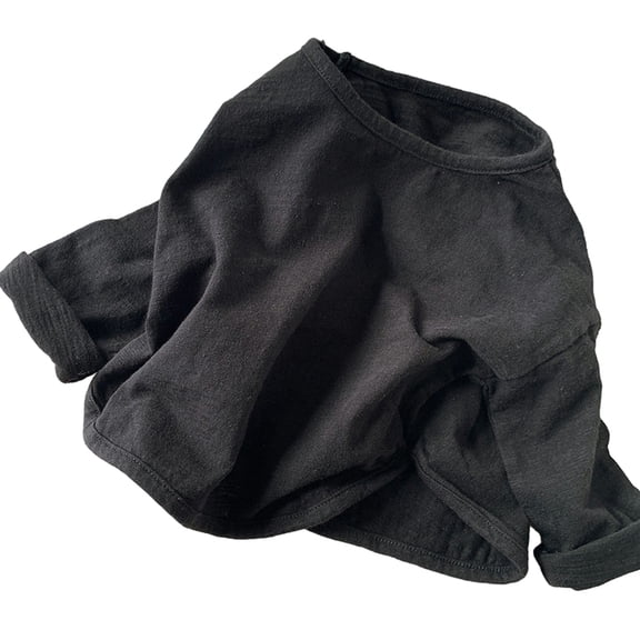 Chenyin Newborn Baby Solid Color T-Shirt Tees for Boys Girls Bamboo Cotton Pullover Tops Spring Autumn Unisex Long Sleeve Tees for Toddler 9M-5T