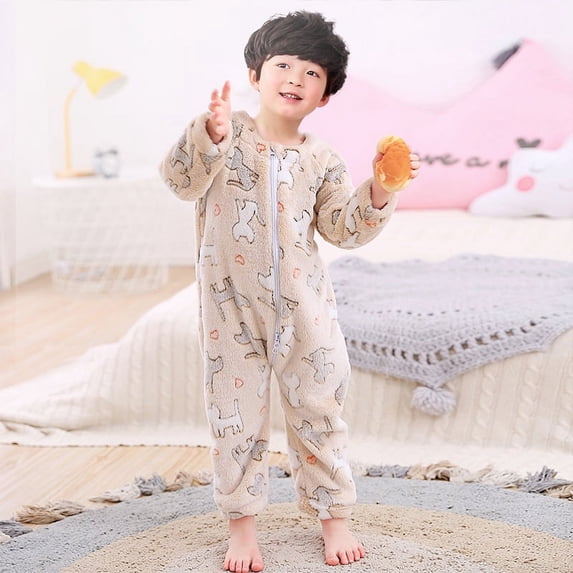 Chenyin Newborn Toddler Flannel Onesies Jumpsuit Pajamas for Boys Girls Bodysuit Fall Winter Warm Romper Baby Long Sleeve Snowsuit Outwear 6M-2T