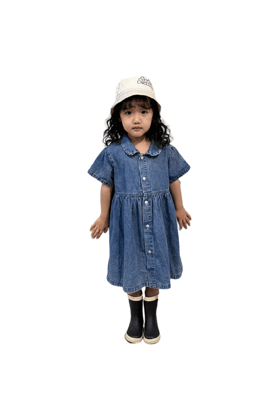 Chenyin Summer Brother and Sister Matching Outfits Toddler Boys Jeans Shirt + Shorts 2PCS Set Girls Denim Dresses for Baby Kids 1-9T