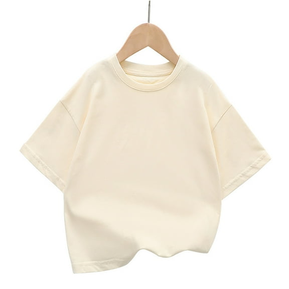 Chenyin Toddler Baby Girls Boys' Short Sleeve Tees Cotton Casual T-Shirts for Kids Crewneck Summer Tshirts Tops for Boys Girls 2-12T