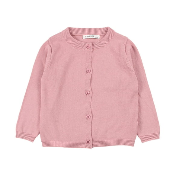 Chenyin Toddler Baby Knit Sweater for Girls Boys Spring Fall Sweater Kids Candy Color Unisex Cardigan Jacket 12 Months - 7 Years