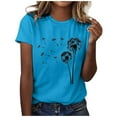 Chenyuanyuan 2024 Summer Ladies' Round Neck Casual T Shirt Fashion