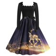 Chenyuanyuan Christmas Dresses for Women Dress Up New Square Neck