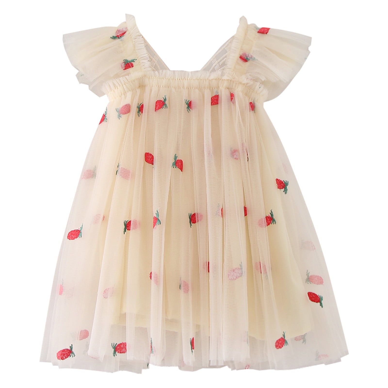 Chenyuanyuan Girls Outfits Toddler Fly Sleeve Butterfly Fruits