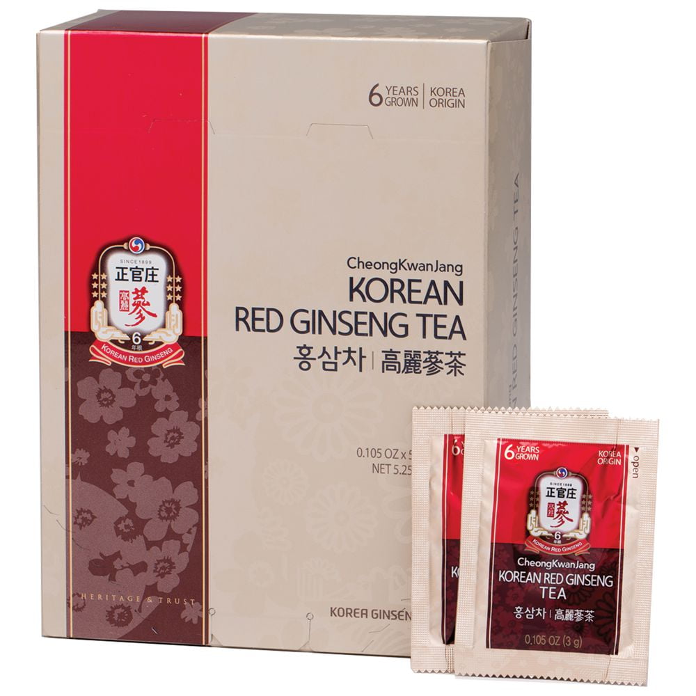 Cheongkwanjang 6 Years Grown Korean Red Ginseng Tea from Roots, 50 Bag ...