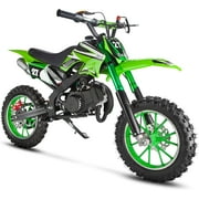 Chepei 49cc Dirt Bike for Kids, 2-Stroke Mini Dirt Bike Pit Bike for Kids off Road Gas Motorcycle for Kids 8-14 Green