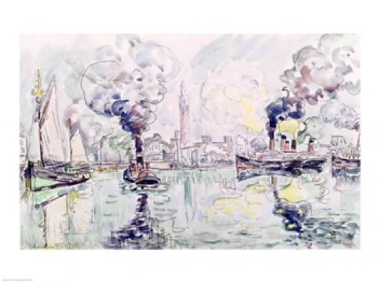 Cherbourg 1931 Canvas Art - Paul Signac (36 x 24)