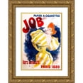 thumbnail image 1 of Cheret, Jules 18x24 Gold Ornate Wood Framed with Double Matting Museum Art Print Titled - Job / Papier a Cigarettes, 1 of 4